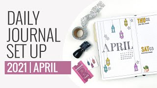 Plan With Me April 2021 | Bullet Journal Daily Journal Set Up