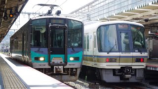 【京都駅に1両編成】125系回送列車　入線発車