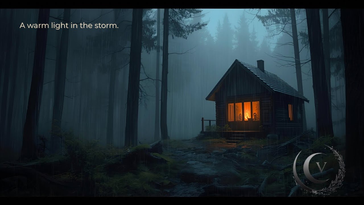 Cozy Cabin Rain & Fireplace Sounds | Deep Sleep and Relaxation Ambience ...