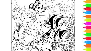 Coloring Nemo and The Tank Gang, Finding Nemo, Finding Dory | Disney Coloring Pages