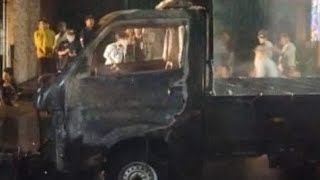 Kebakaran Hanguskan Mobil dan Motor Usai Tabrakan di Karawaci Tangerang