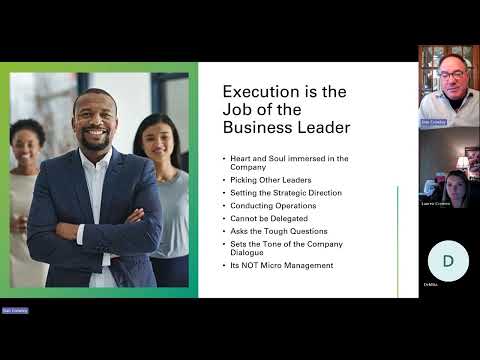 Book Club Webinar 1 "Execution: The Discipline of Getting Things Done" by Larry Bossidy & Ram Charan