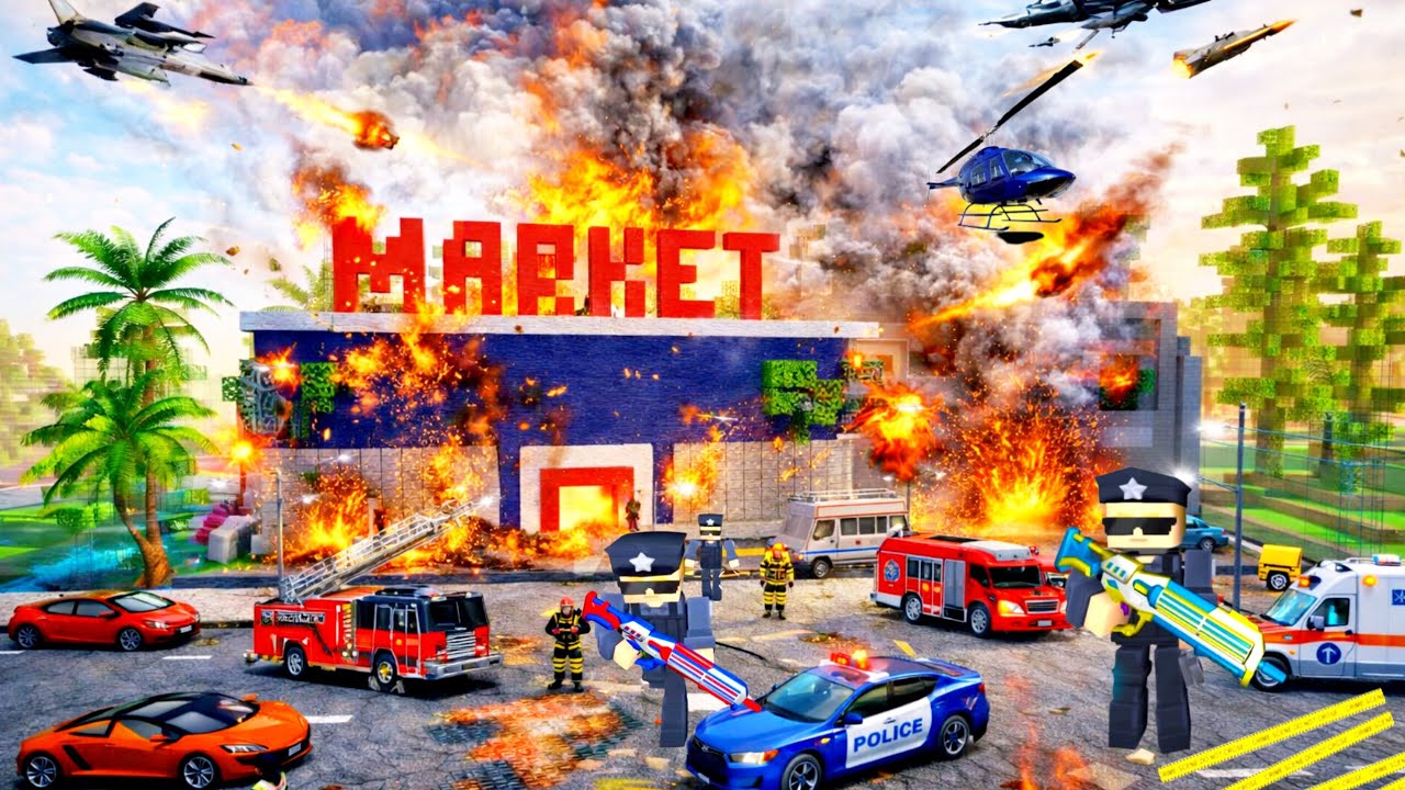 School party craft-Insane Criminal attack on market 