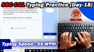 SSC CGL Typing Practice Day- 18 | 55 WPM with 100% Accuracy #typingmaster #raushantypingmaster