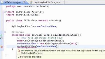 Android Developing Applications Tutorial 67 Setting up a SurfaceView class
