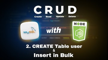 2. Create Table user & insert in Bulk.