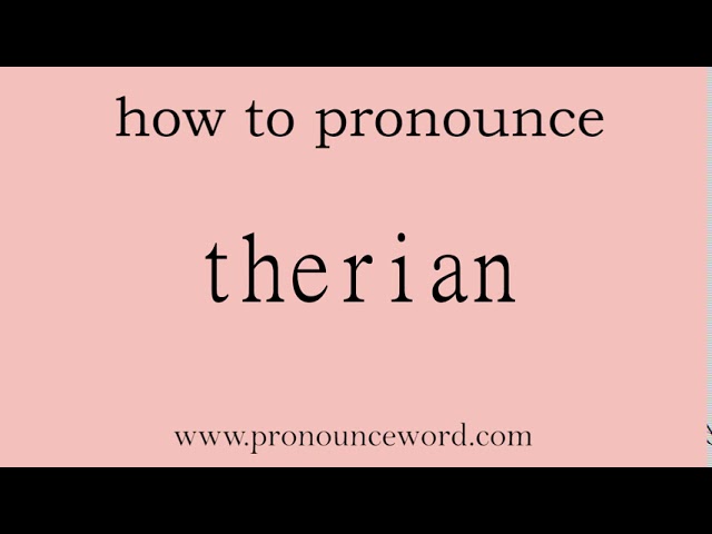 How To Say Therian 