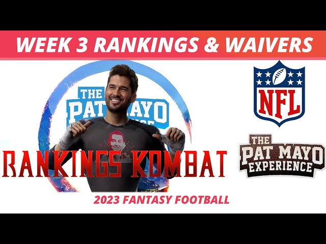 week 3 fantasy rankings 2022