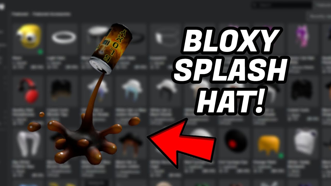 New Bloxy Cola Splash Hat On Roblox Youtube - roblox bloxy cola ad