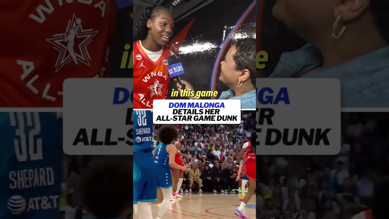 Dominique Malonga got a little help from Angel Reese on her ASG dunk 🏀
