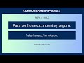 Frases Comunes en Español