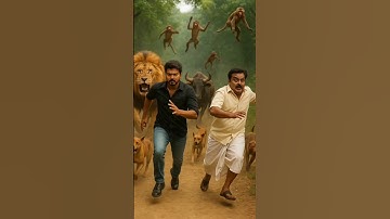 ThlapathyVijay and Vijayakanth Run Very fast All animals chasing  Ai Video#vijay #thalapathyvijay