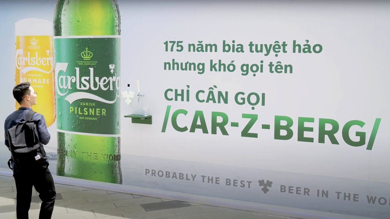 say 'car-z-berg' and this AI-powered billboard gives out free beer