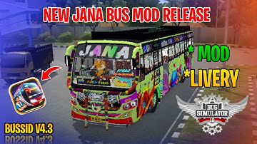 New Jana Bus Mod Tamil | Bus Simulator Indonesia | Jana Bus Livery In Bussid #jana #bus #mod #bussid