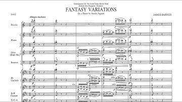 [Score] James Barnes - Fantasy Variations on a Theme by Niccolò Paganini (1988) for concert band