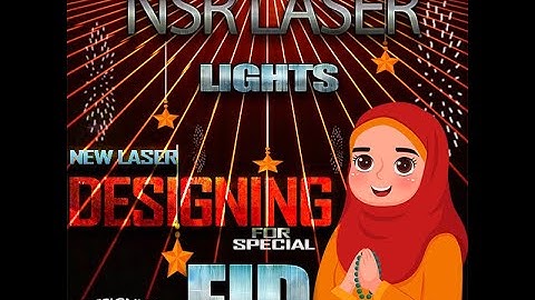 Wishing A Eid Mubarak Animation In Laser Lights|Designed By NSR LIGHTS For Spl Eid ul Fitr | Mubarak