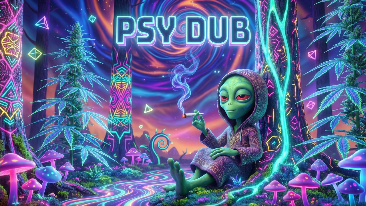 Psy Dub Journey - Psychedelic Mushrooms in a Trippy World (Psychill Dub, Trippy Visuals)
