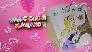 Coloring Princess Aurora with Bird Nest & Cubs | MagicColor PlayLand screenshot 1