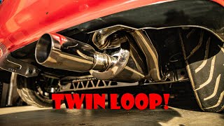 Xforce 2.5 Twin Loop Exhaust Sound, Revs Idle Eg Civic B16