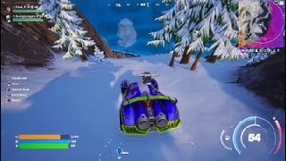 we lost our firs fortnite game by driving of a clif...