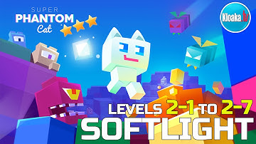 Super Phantom Cat - SOFTLIGHT - Levels 2-1 to 2-7 Walkthrough (3 Stars)
