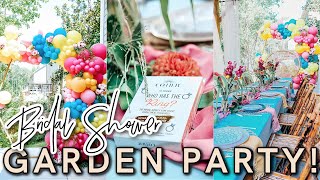 HOSTING A BACKYARD BRIDAL SHOWER IDEAS | Bridal Shower Games | DIY Centerpieces | Balloon Backdrop