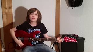 Dustin Tomsen 12 years old covers Michael Schenker "Captain Nemo" chords