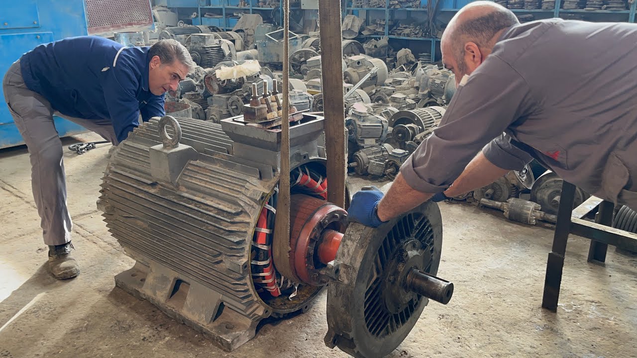 все об электродвигателях || Возрождение электродвигателя ABB мощностью 250 кВт и частотой вращения