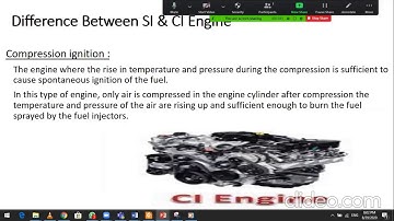 Difference Between SI and CI Engine, Main components, IC Engine terminology, 2&4 stroke Engine