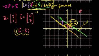 Linear Algebra Parametric Representations of Lines ghrade 11 to 12