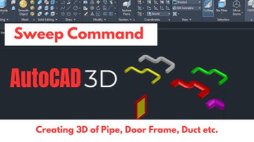 AutoCAD 3D Sweep Command Tutorial | Create 3D Objects Step by Step