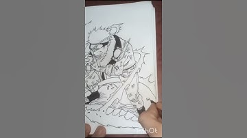 Drawing Naruto Kyubi form | Naruto Uzumaki drawing | #shorts #youtubeshorts #viral