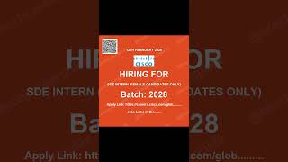 cisco sde intern female candidates only