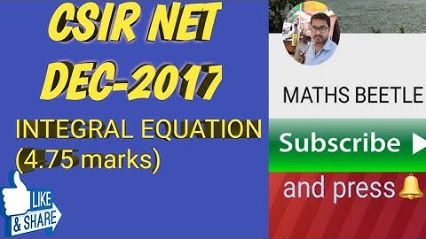 EASY SCORING I. E. (Integral equation)PROBLEM | don