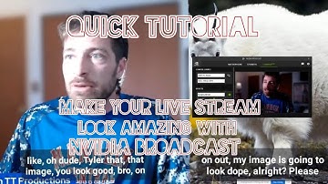 QUICK TUTORIAL: Make Your Live Stream Camera Look Amazing With NVIDIA Broadcast