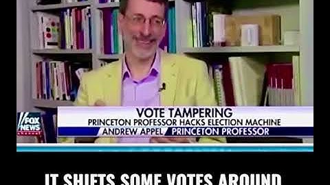 Andrew Appel demonstrates weaknesses in touchscreen voting machines.