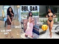 BBL Q&A: COST, DOCTOR, PAIN, & MORE| 3 month update 🍑