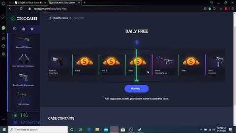 opening daily free cases in csgocases.com untill i get a knife pt.9