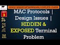 MAC Protocols, Responsibilities of MAC, Design ISSUES – HIDDEN & EXPOSED Terminal Problem