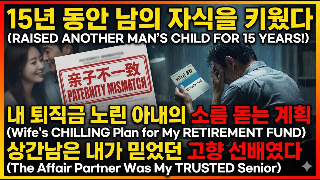 퇴직금 받는 날 알게 된 아내의 15년 불륜, 내 아들이 상간남의 자식이었습니다.