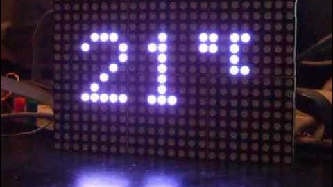 24x16 RGB Display with Weather data from Yahoo and SHT11