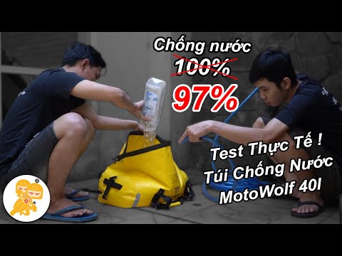 Test CHẤT LƯỢNG THẬT Của Túi Đi Phượt MotoWolf Chống Nước 100% - Xe Ôm Shop