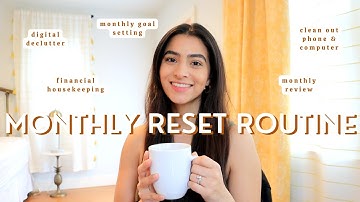 MONTHLY RESET✍🏽 prep for new month, financial review, digital declutter, month reflection & goals