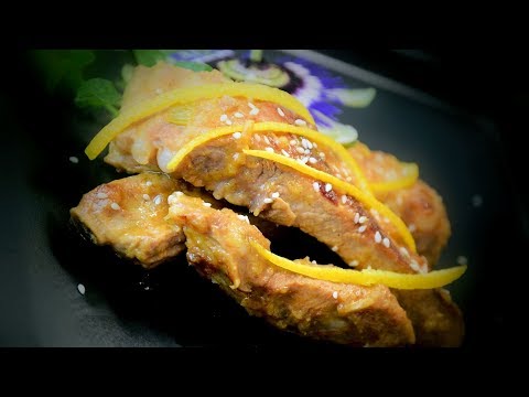 Orange Pork Spare Ribs (Chinese Style Cooking Recipe)