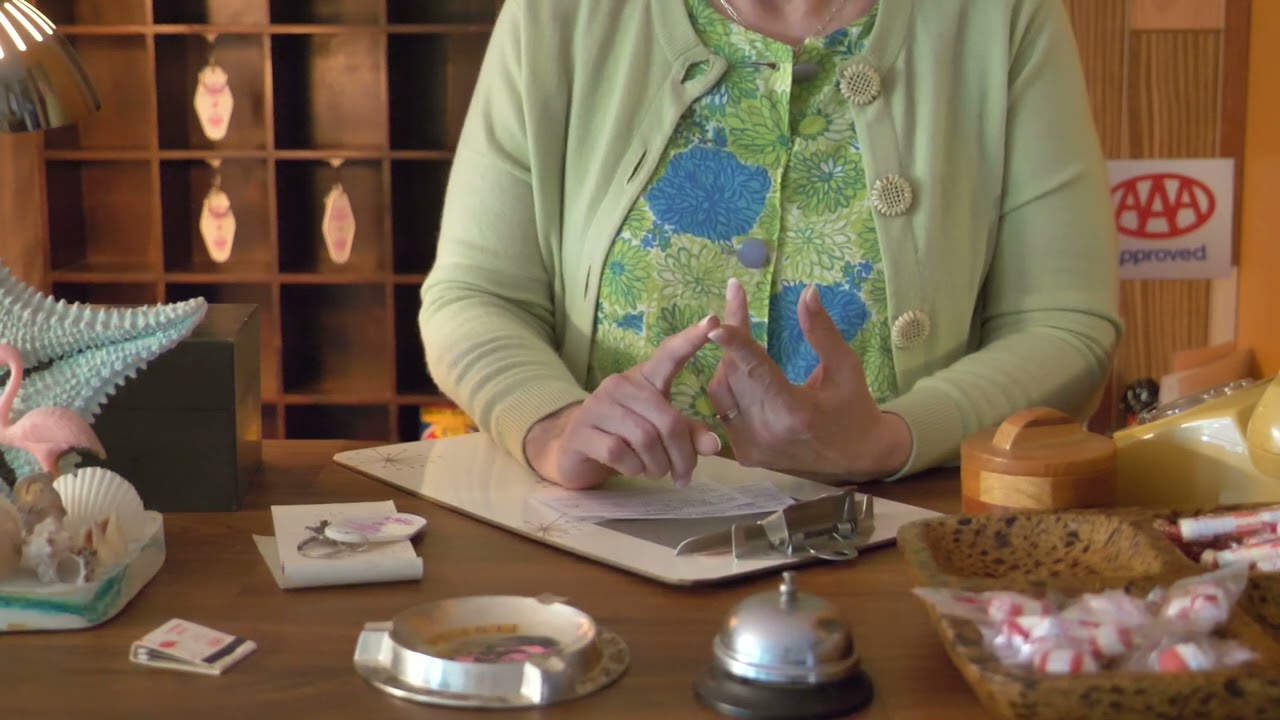 "Flamingo Motel" Check-In Desk, 1963 🦩🌴 Retro ASMR ✨ Soft Spoken Customer Service