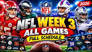 2026 NFL Week 3 Schedule | Every Game, Every Matchup & Must-Watch Showdowns