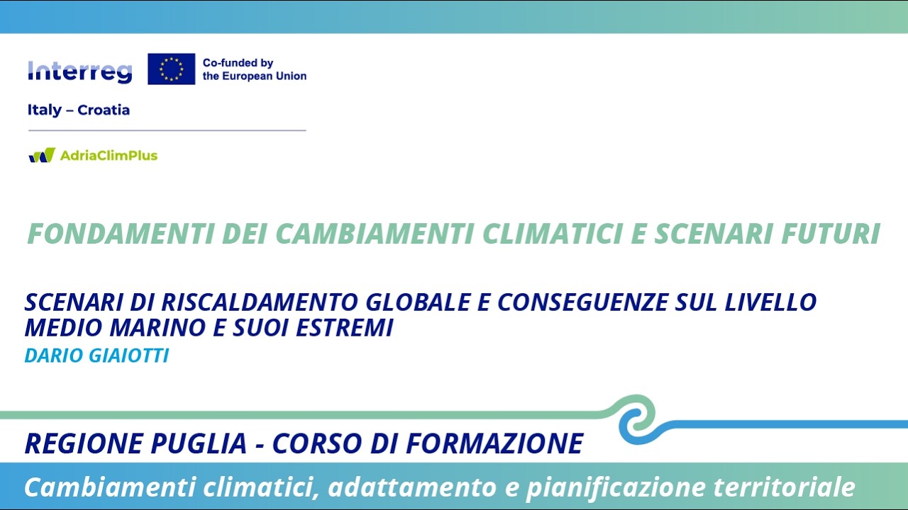 Galleria Cambiamenti climatici e pianificazione. Al via in Puglia il corso di formazione del progetto Interreg AdriaClimPlus - Video 1 di 18