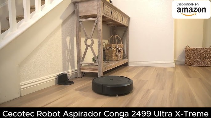 Robot aspirador Conga 2499 Ultra Home Titanium con base de autovaciado.  Friega, aspira y barre. 
