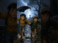 Stormy Night in the Mountains 🌧️⚡ | Emotional Village Rain Story #shorts
