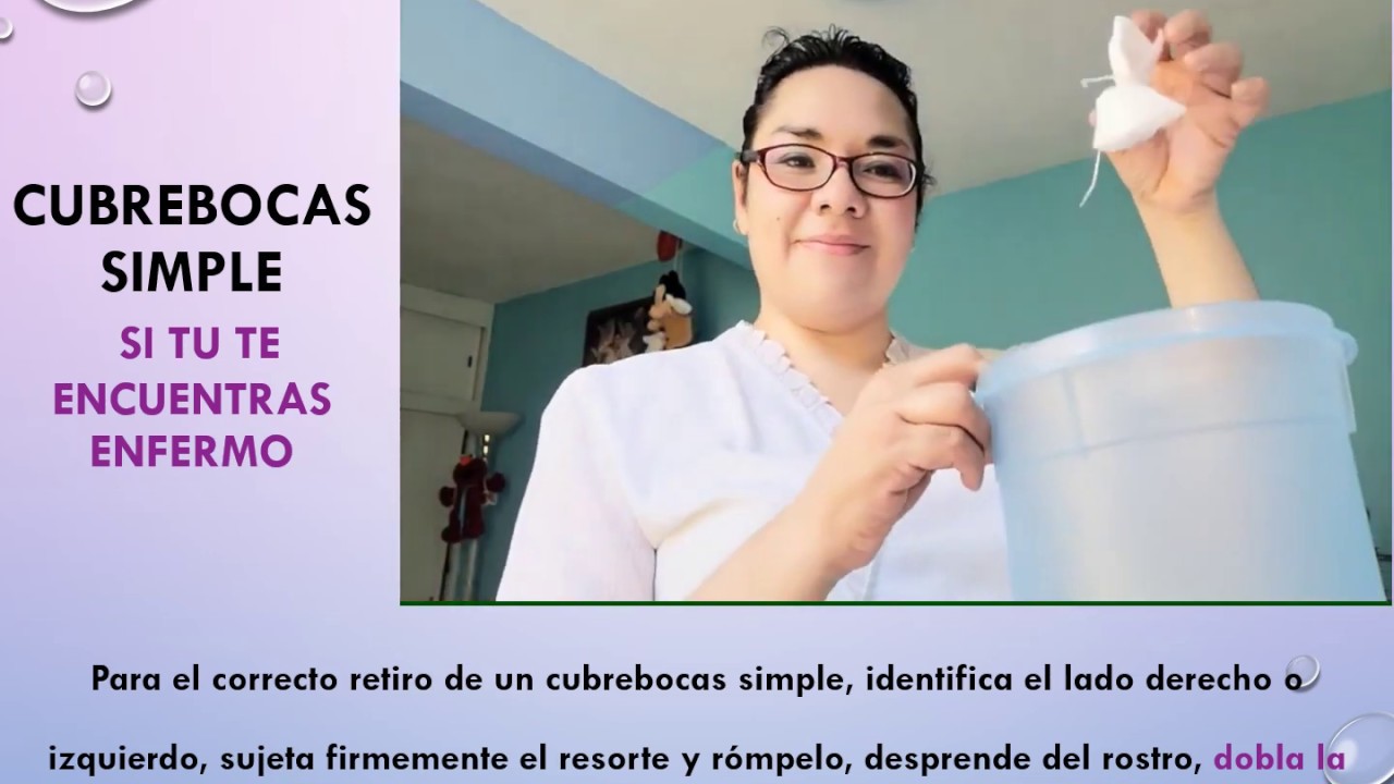 Retiro del cubrebocas y mascarilla tipo N95. Enfermera Guadalupe
